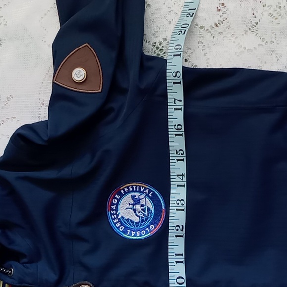 R.Pessoa By Horseware Hooded Riding Rain Jacket Size Small Navy/Red - Picture 5 of 16